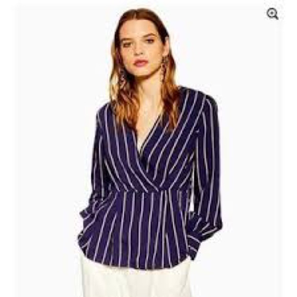 Top shop women’s peplum blouse